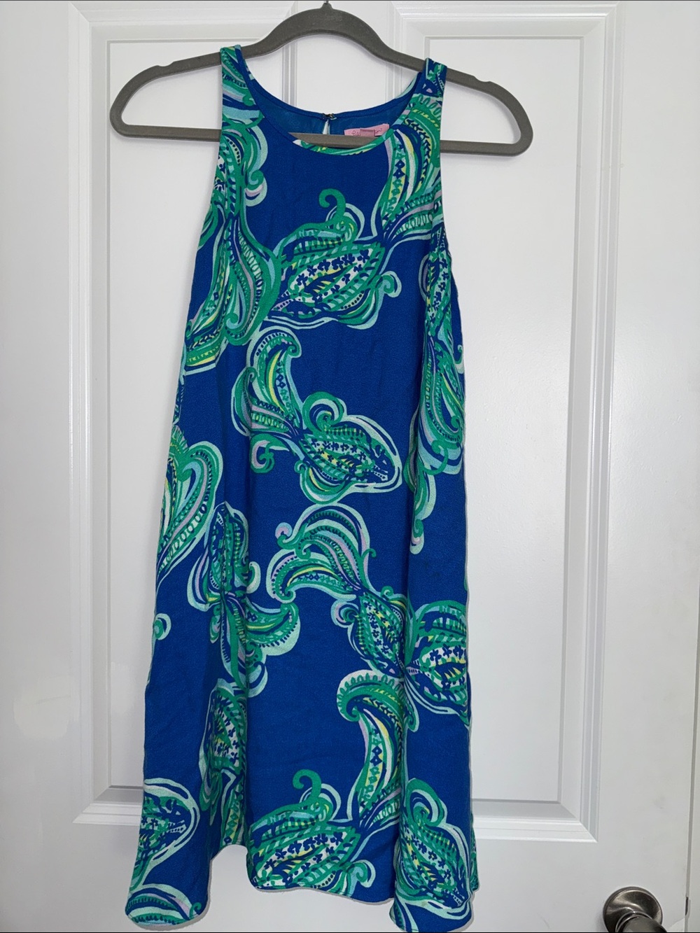 Lily Pulitzer Blue & Green Paisley A-Line Women's Skirt